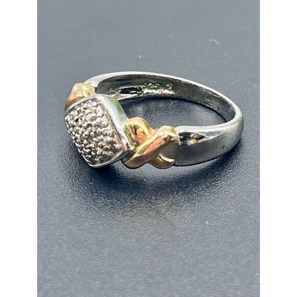 Ross Simons Vintage XO Diamond Accent 925 Sterling Silver Vermeil Ring Sz 8.25 - Picture 8 of 13